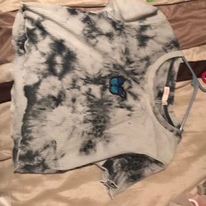 Crop top with a butterfly patch